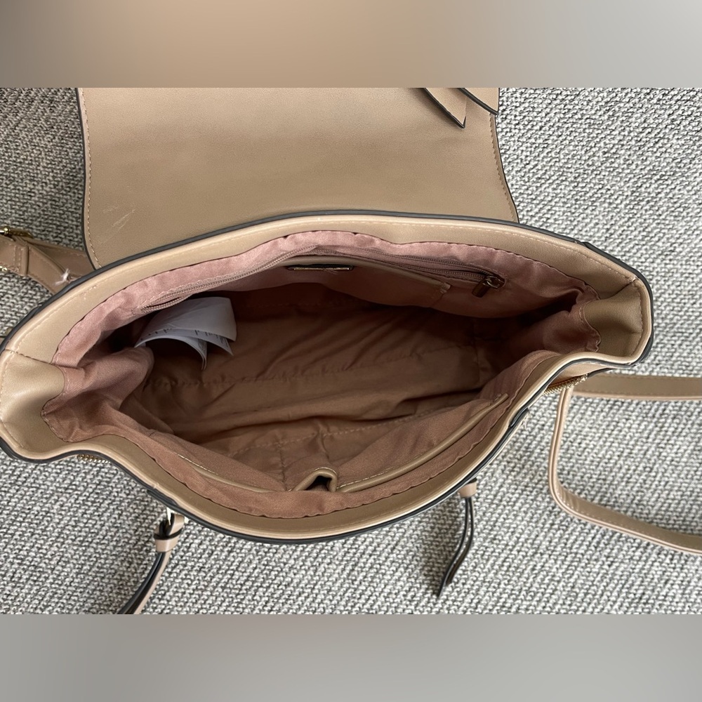 Aldo Tan Satchel With Structured Design And Tasse… - image 7